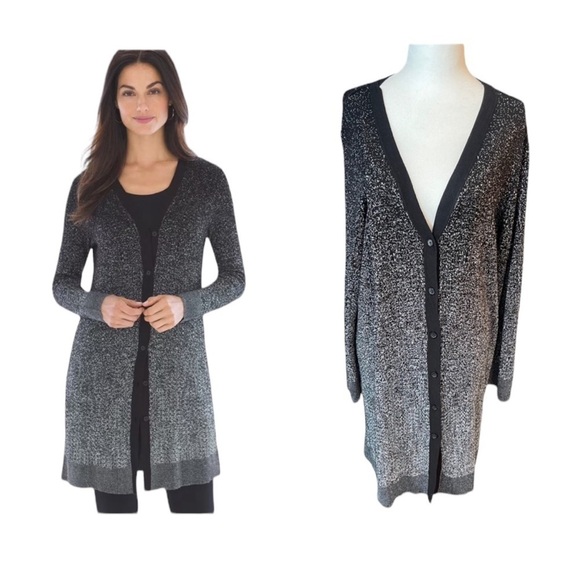 SOMA lurex Duster Black Omnre, extra Large, NWT sparkle and shine - Picture 1 of 16
